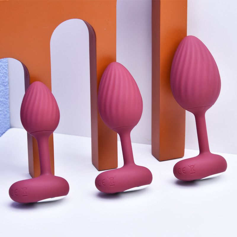 10 Patterns Vibrating Silicone Butt Plug Remote Control Butt Plug IPX7 DF957