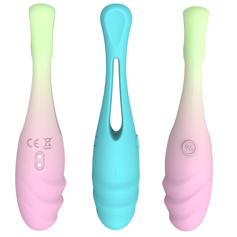 Rubber Fully Coated Liquid Silicone Vibrator 10 Vibration Patterns DF1033